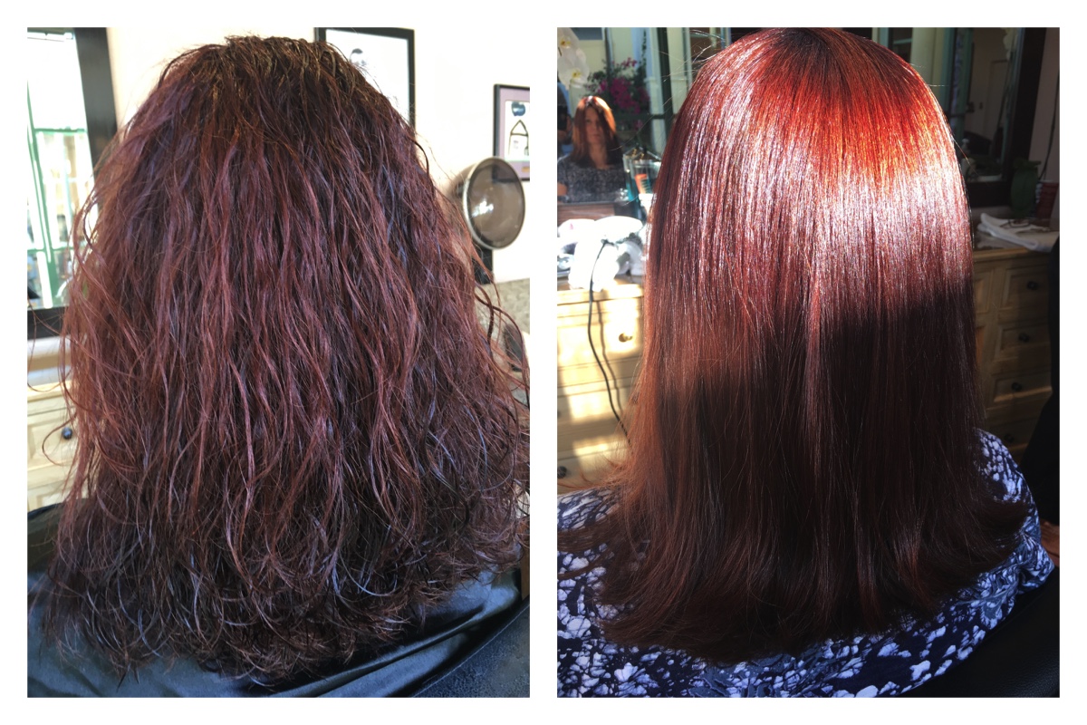 Keratin and Hair Color Red Auburn